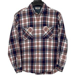 Wallace & Barnes from J. Crew men’s Large cotton long  plaid work‎ shirt. EUC